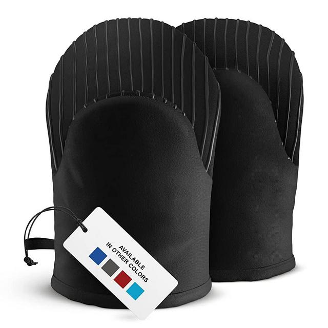 Big Red House Mini Oven Mitts, Made with Recycled Cotton Infill, 480 F Heat Resistant, 1 Pair Royal Black