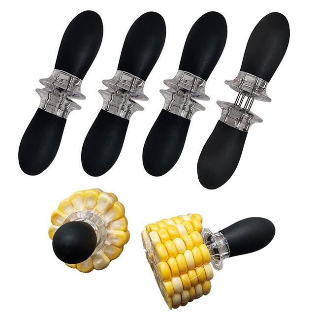 PPK Corn On The Cob Holders,Corn cob Holders Corn Forks Large Corn Cob Holders to Hold Boiled Corn & Roasted Corn Meat Fruit and So On Corn On The Cob Holders Black 10pcs