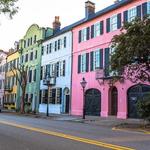 Strolling down Rainbow Row