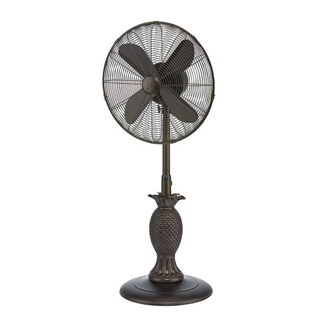 Designer Aire Oscillating Indoor/Outdoor Standing Floor Fan for Quick Cooling - 3-Speeds, Adjustable 40-51 Inches Height, Fits Your Home Décor (Paradise)