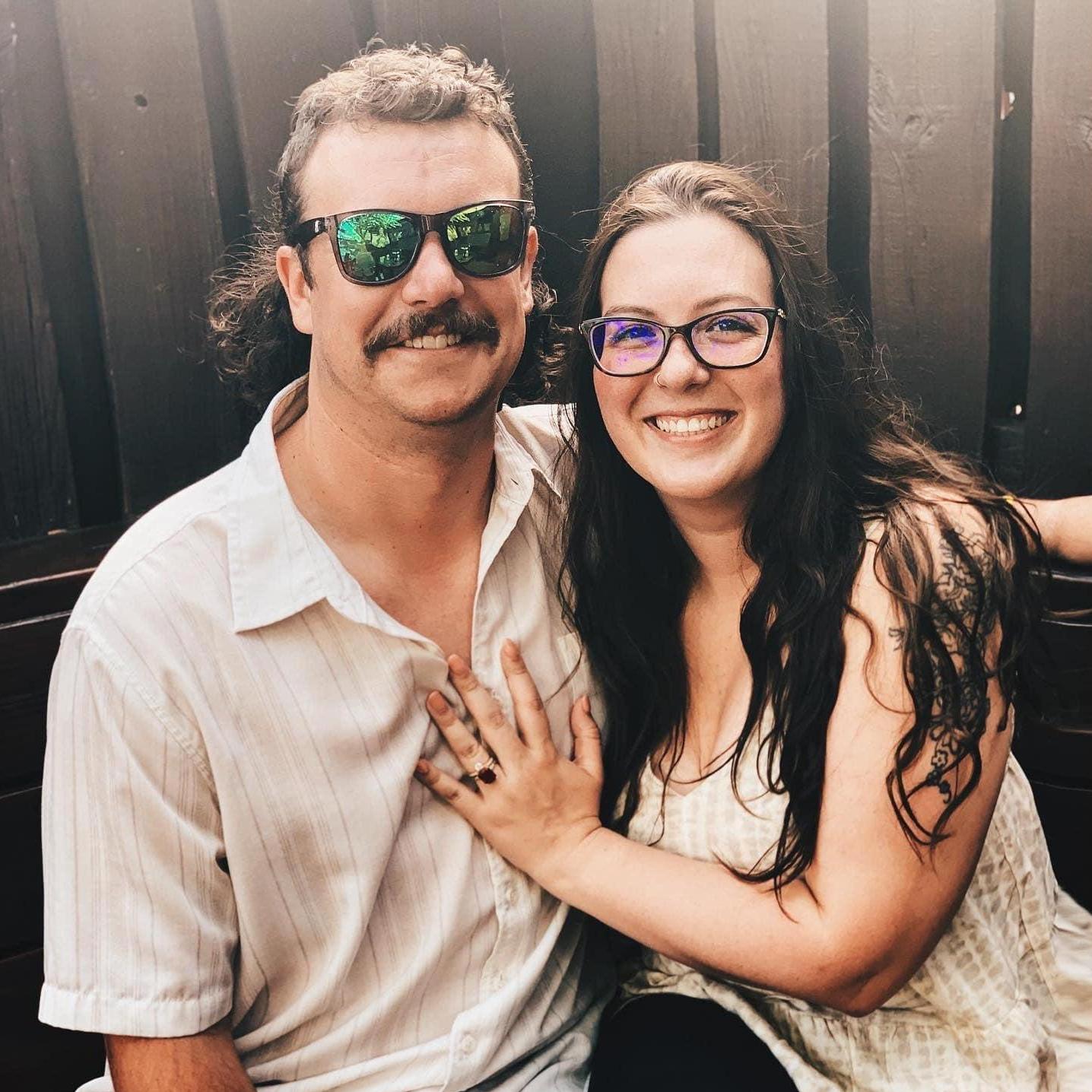 Celebrating our engagement with our friends in Charlotte!