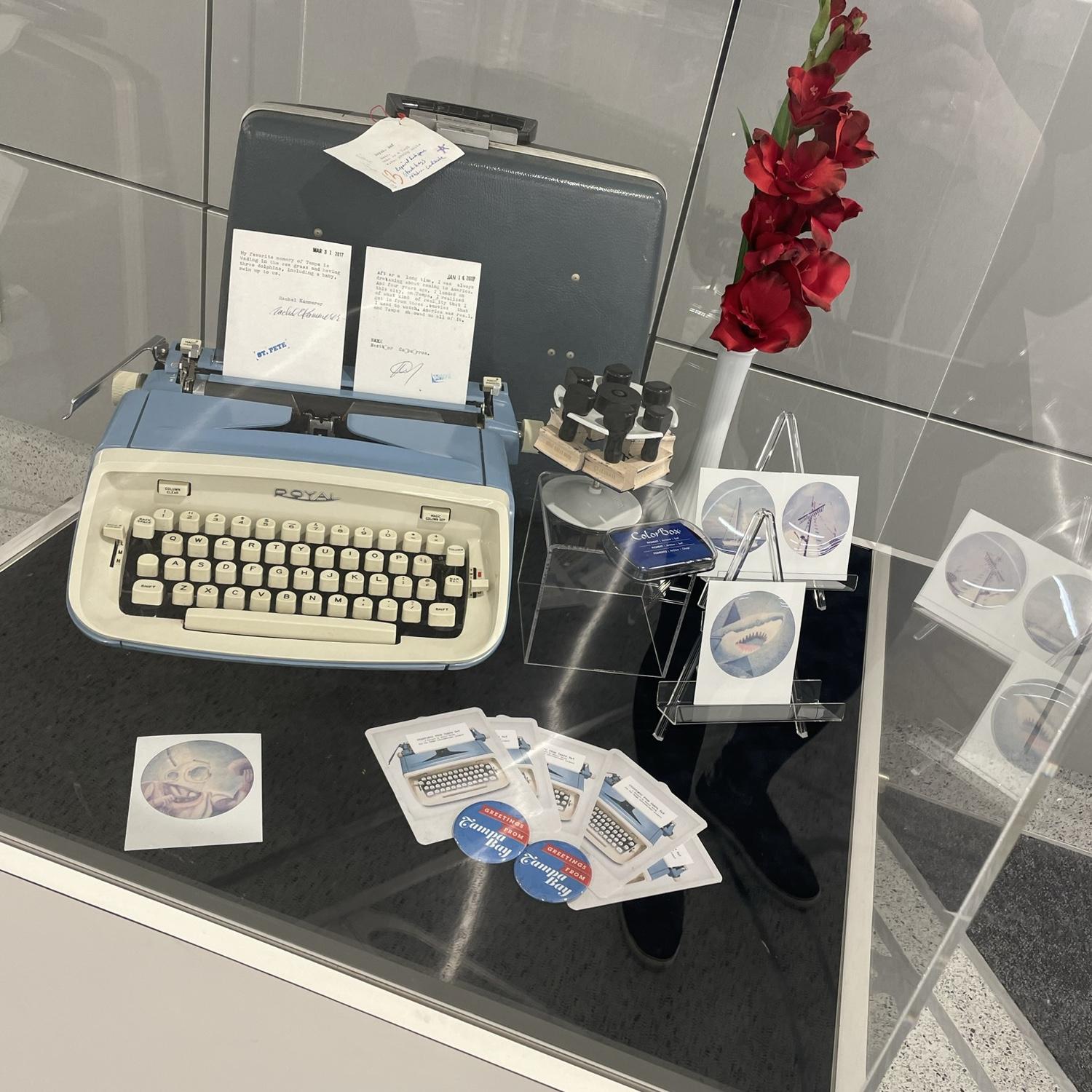 Typewriter at Tampa International - the meeting spot on our second date