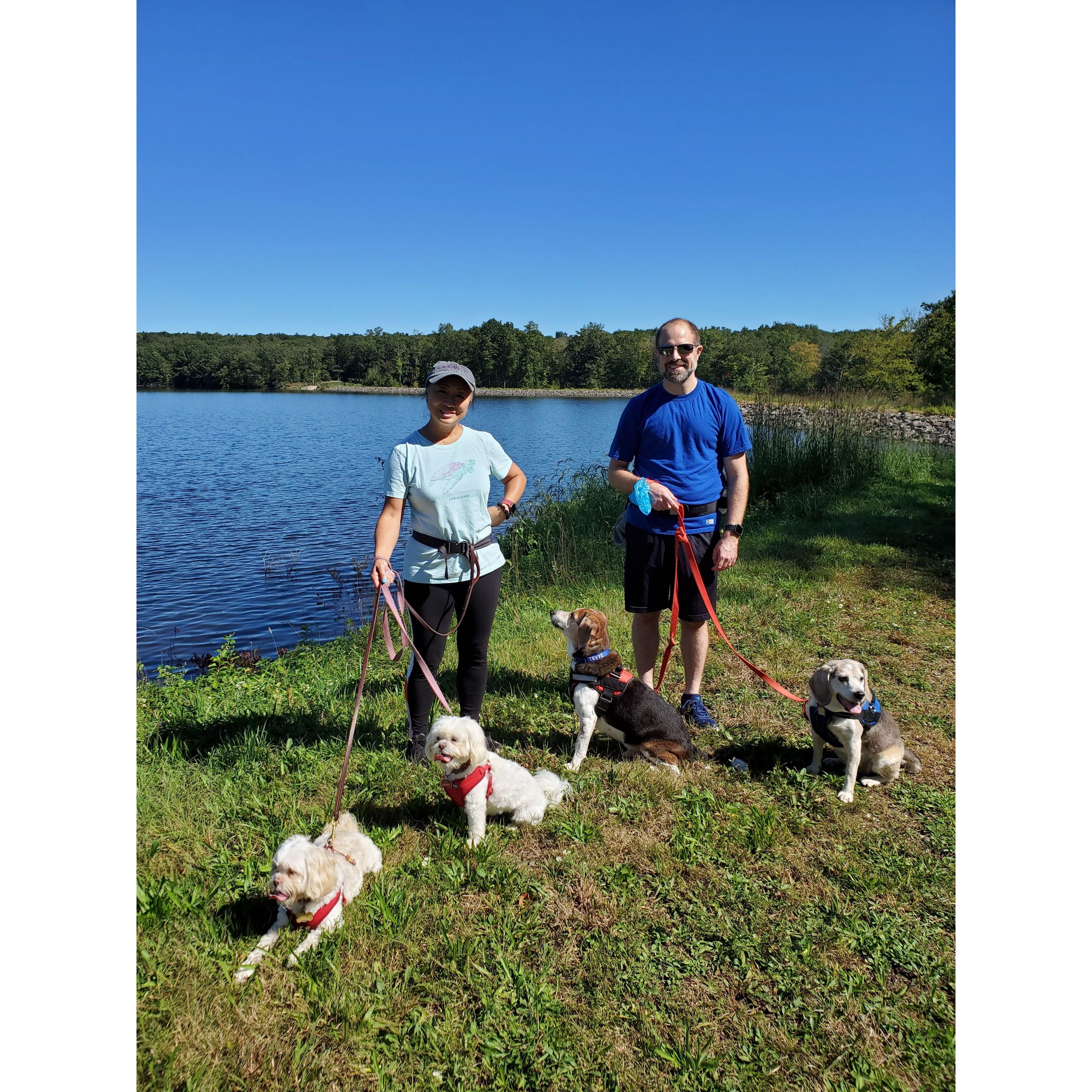 Pack walk with Mama Lee
