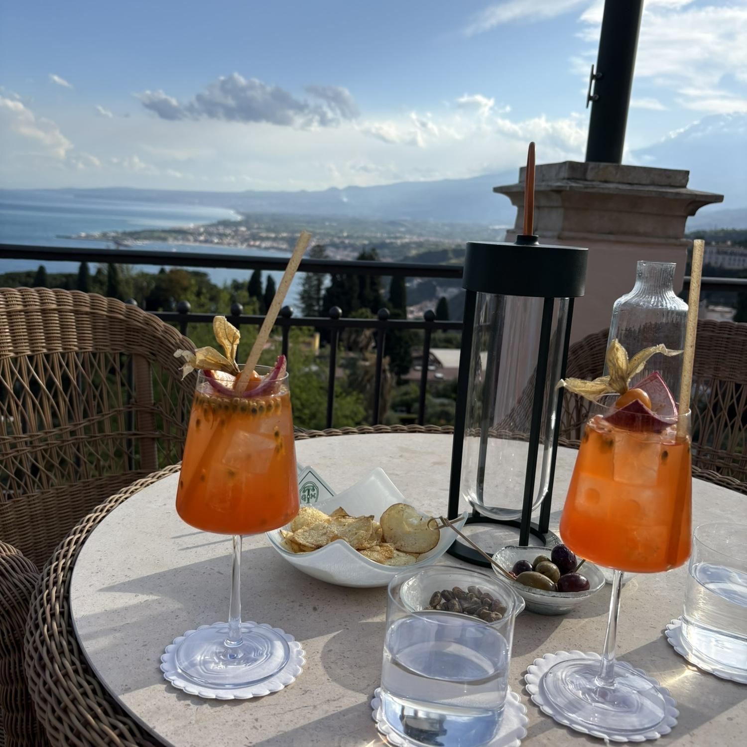 the happy hour spritz right before the proposal!