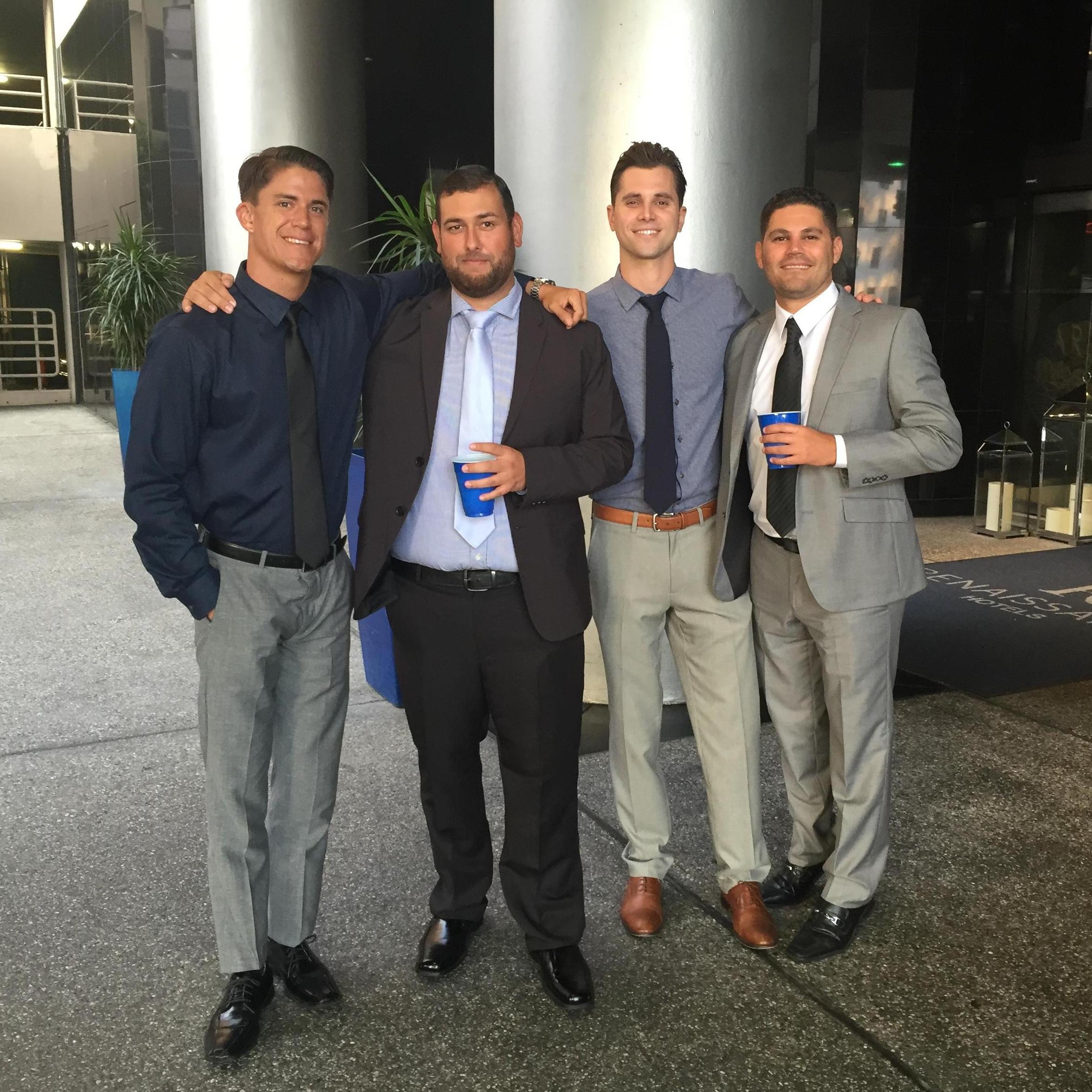 Ricky and a couple of his groomsmen!
