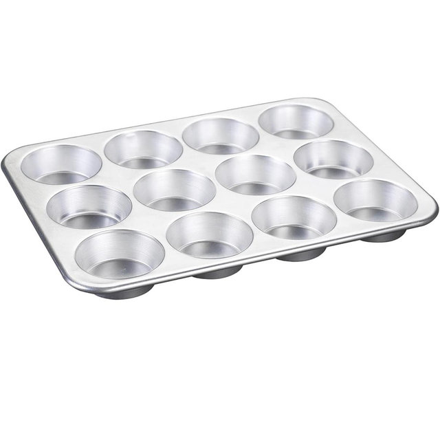 Nordic Ware Natural Aluminum Commercial Muffin Pan, 12 Cup