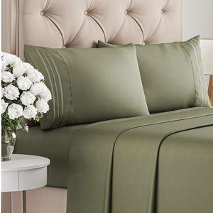 Queen Size 4 Piece Sheet Set - Comfy Breathable & Cooling Bed Sheets Set - Hotel Luxury Bedding for Women, Men, Kids & Teens - Deep Pockets, Easy-Fit, Super Soft & Wrinkle Free - Oeko-Tex - Sage Green
