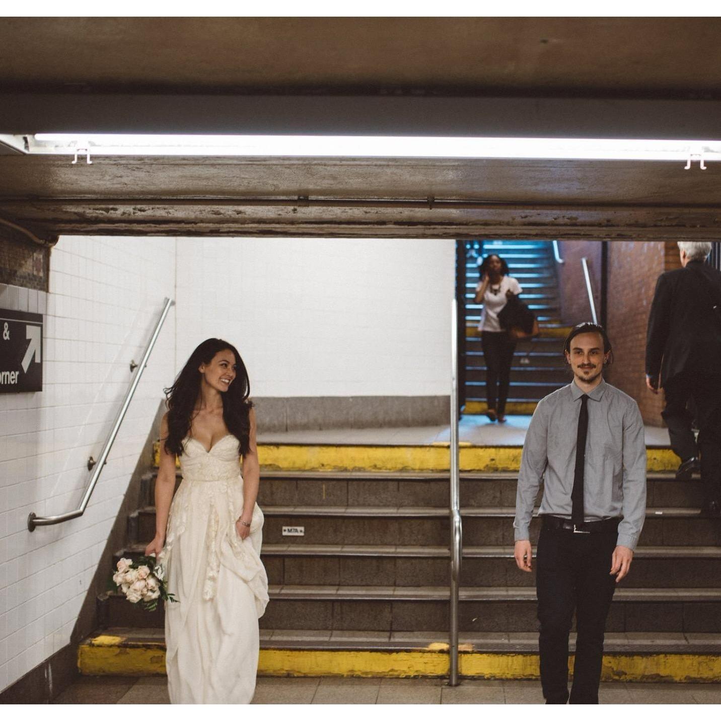 Pretend wedding in the subway. 2015