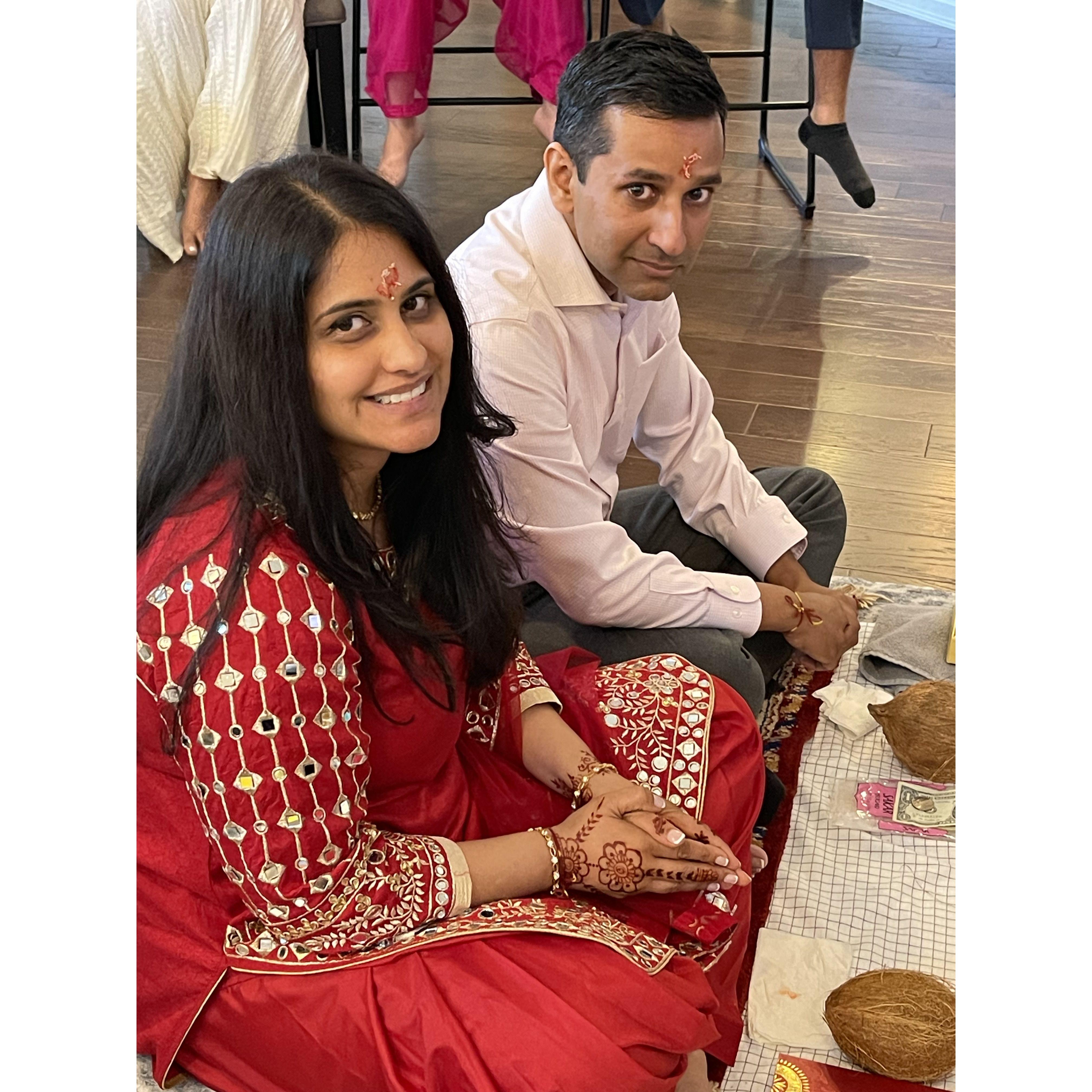 Engagement pooja.