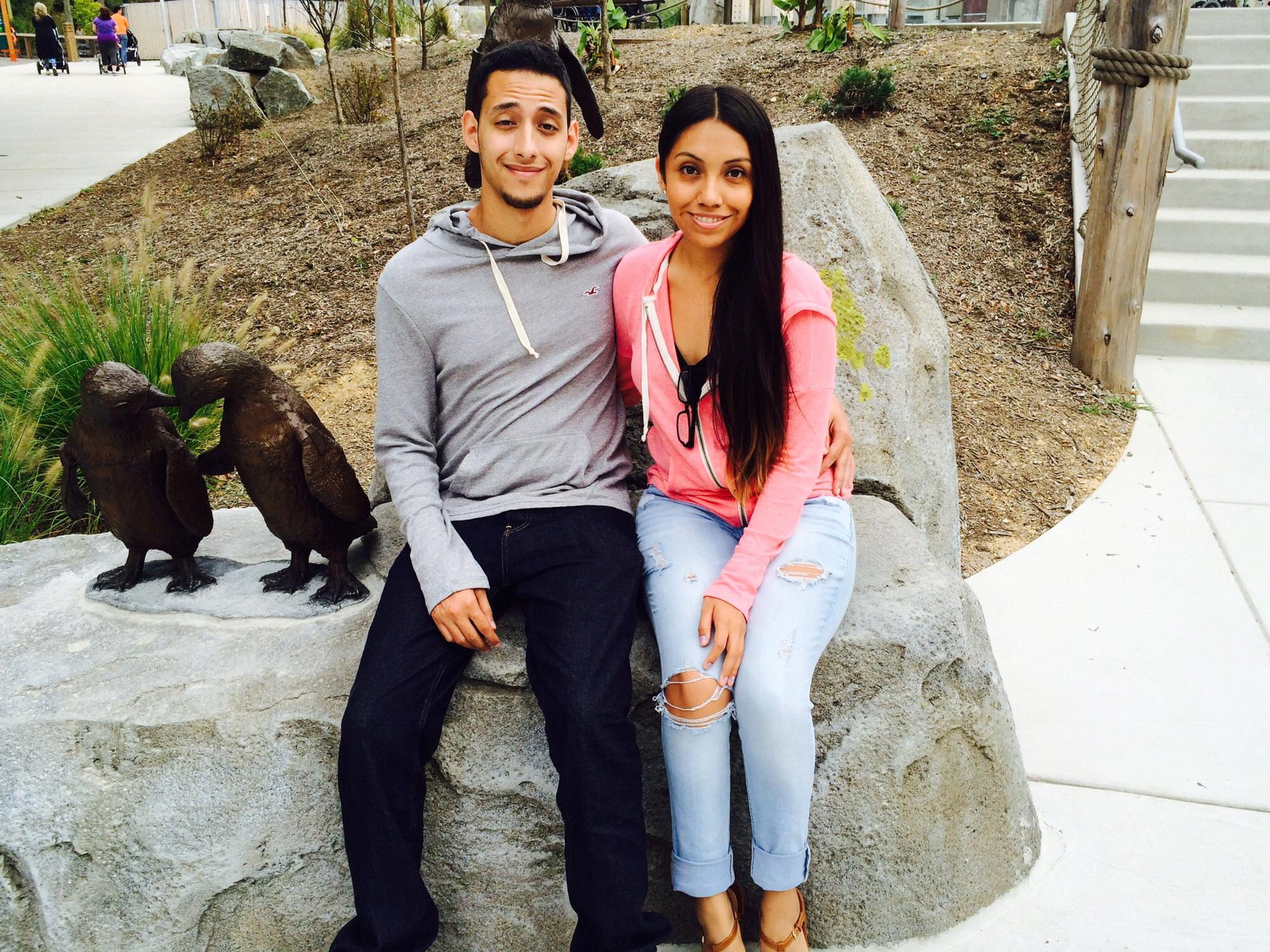 Cristal spent over an hour watching penguins play.