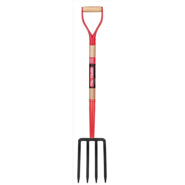 Truper 30293 Spading Fork – 4 Tines, 30 Inch Wood & Steel D-Handle