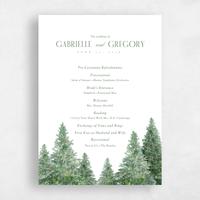 White Wedding Program - Balsam