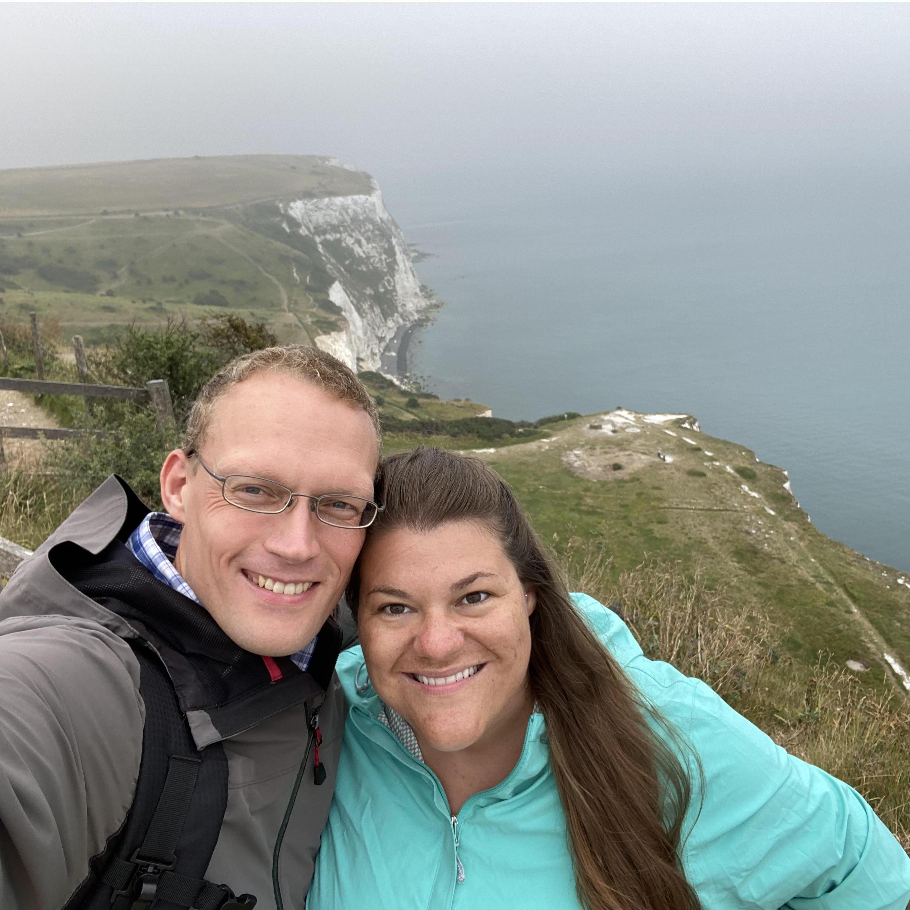 Hiking along the white cliffs of Dover!