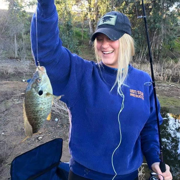 Taylor's first fish ever caught!!