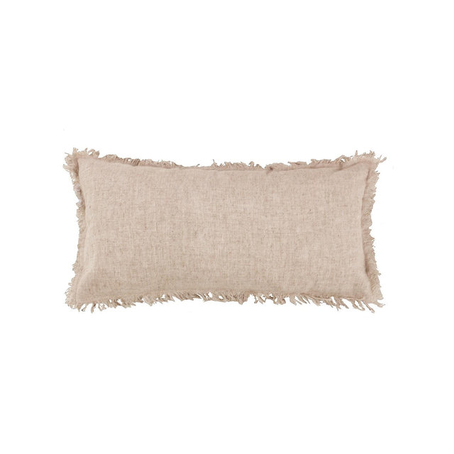Levtex Linen Fringe Decorative Pillow, 12" x 24"