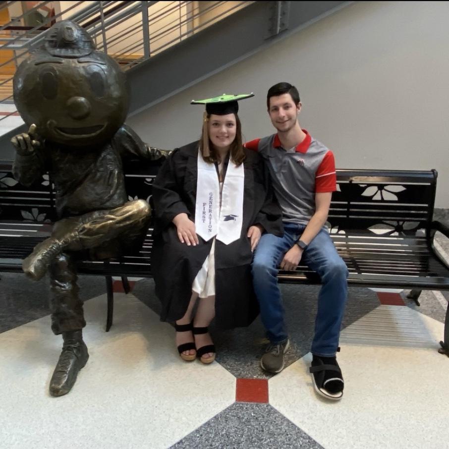 Taylor’s OSU graduation featuring Marcus sporting a broken ankle