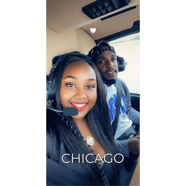 August 1, 2020 In the Helicopter the day he proposed!!! (Pic was taken before the proposal)
