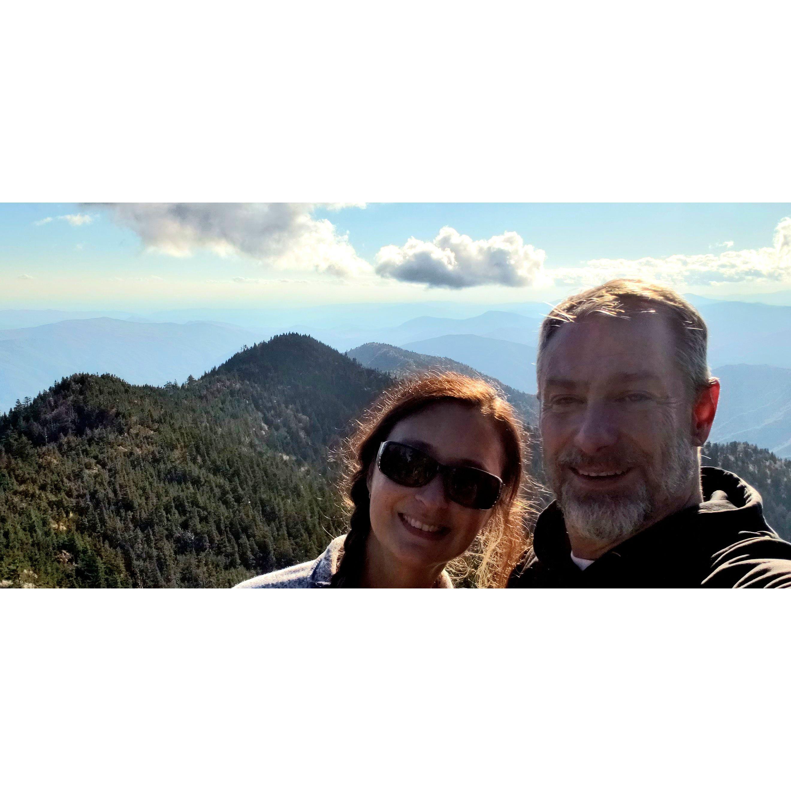 At the top of Mount LaConte, Great Smoky Mountains