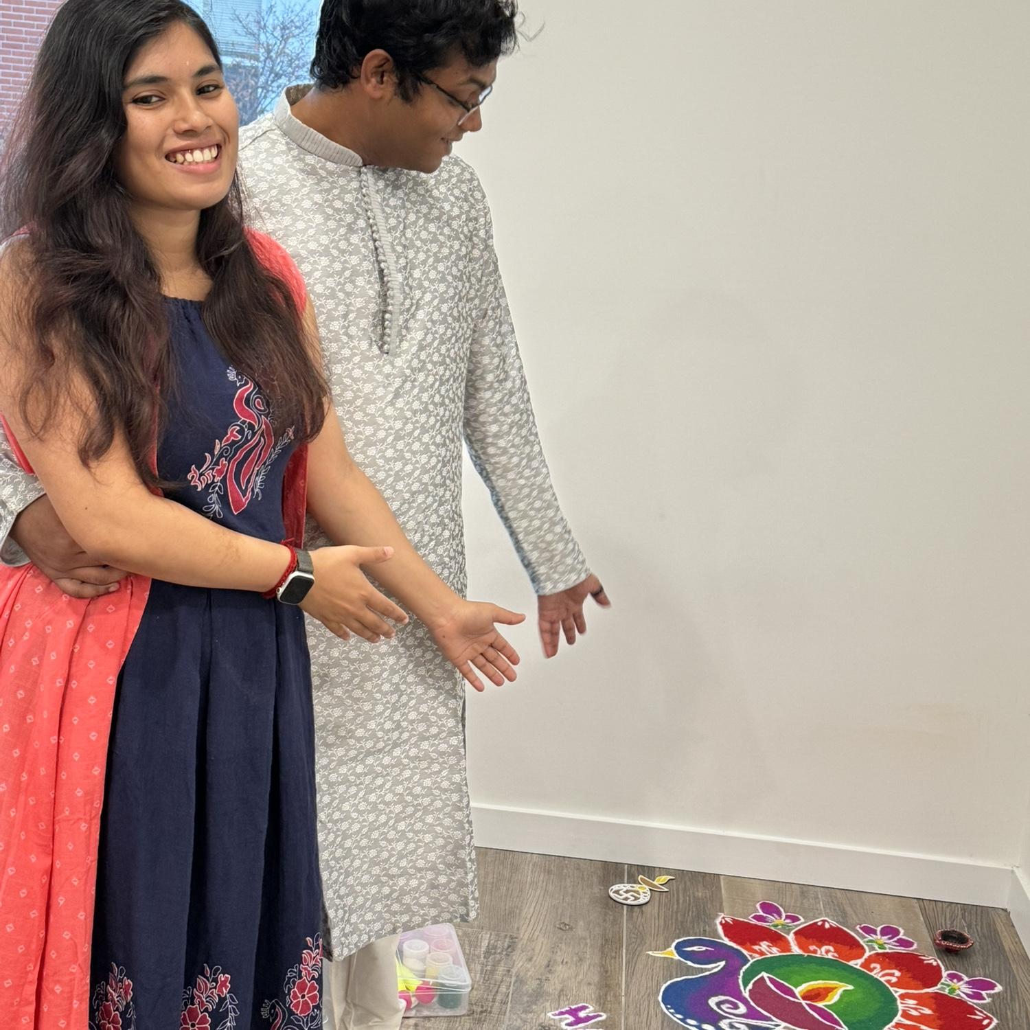 Diwali - our first rangoli