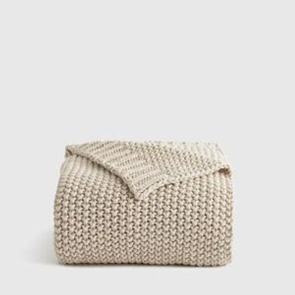 Cotton Fisherman Throw - Natural
