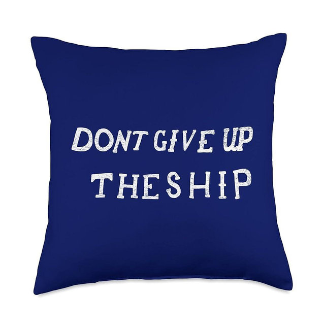 DONT GIVE UP THE SHIP PERRY BATTLE FLAG Throw Pillow
