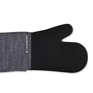 Le Creuset Silicone Lined Oven Mitt - Color: Noir