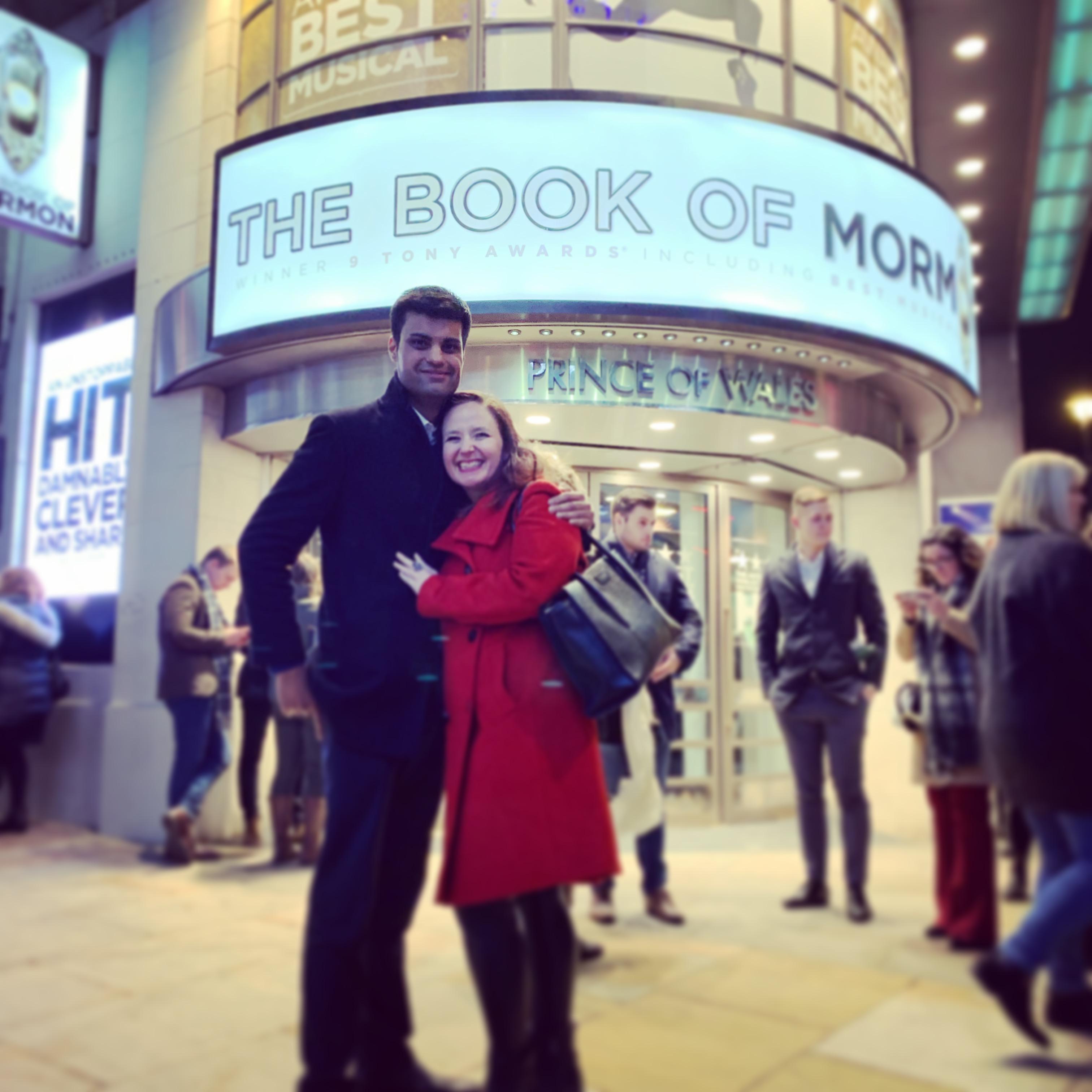 I introduced Ali to the theatre. I made him see the experimental, fringe version of "Trainspotting", a modern take on "Julius Caesar", so he took me to the most insulting musical ever written.