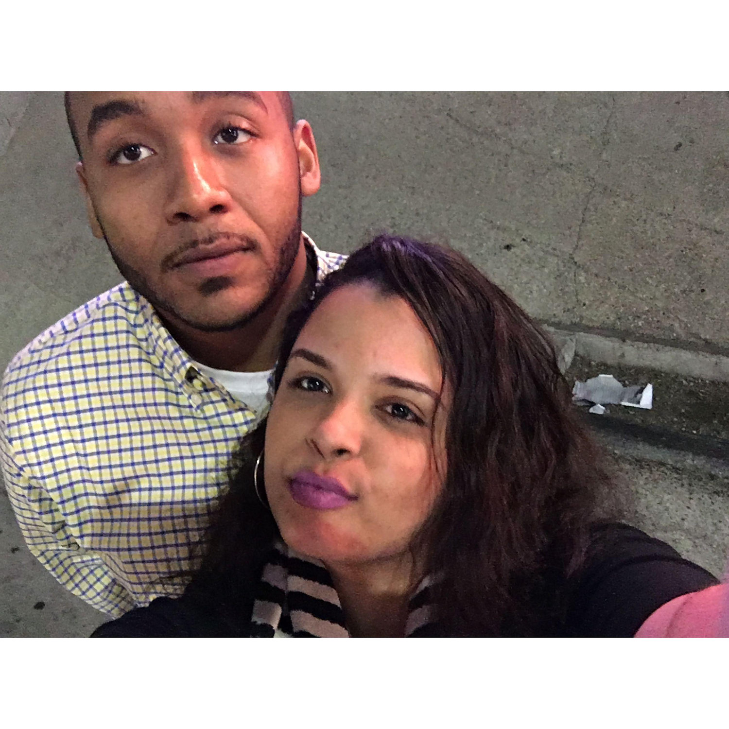 February 2016 -- our first Valentine's Day together in LA. We were outside Fleming's Steakhouse.