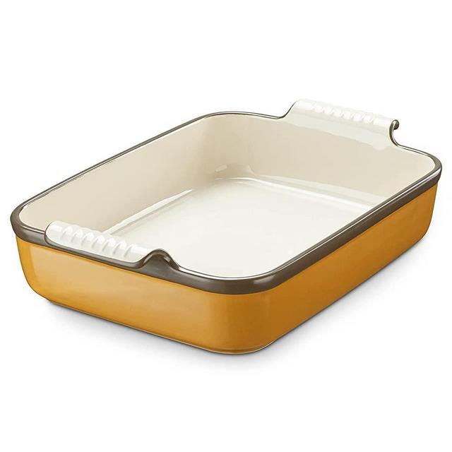LIFVER Baking Dish, 120 Oz Large Lasagna Pan Deep, Ceramic Bakeware, 9x13 Baking Pan, Rectangular Casserole Dishes for Cooking Roasting Turkey Lasagna,Gifts for Baker, 3 Qt