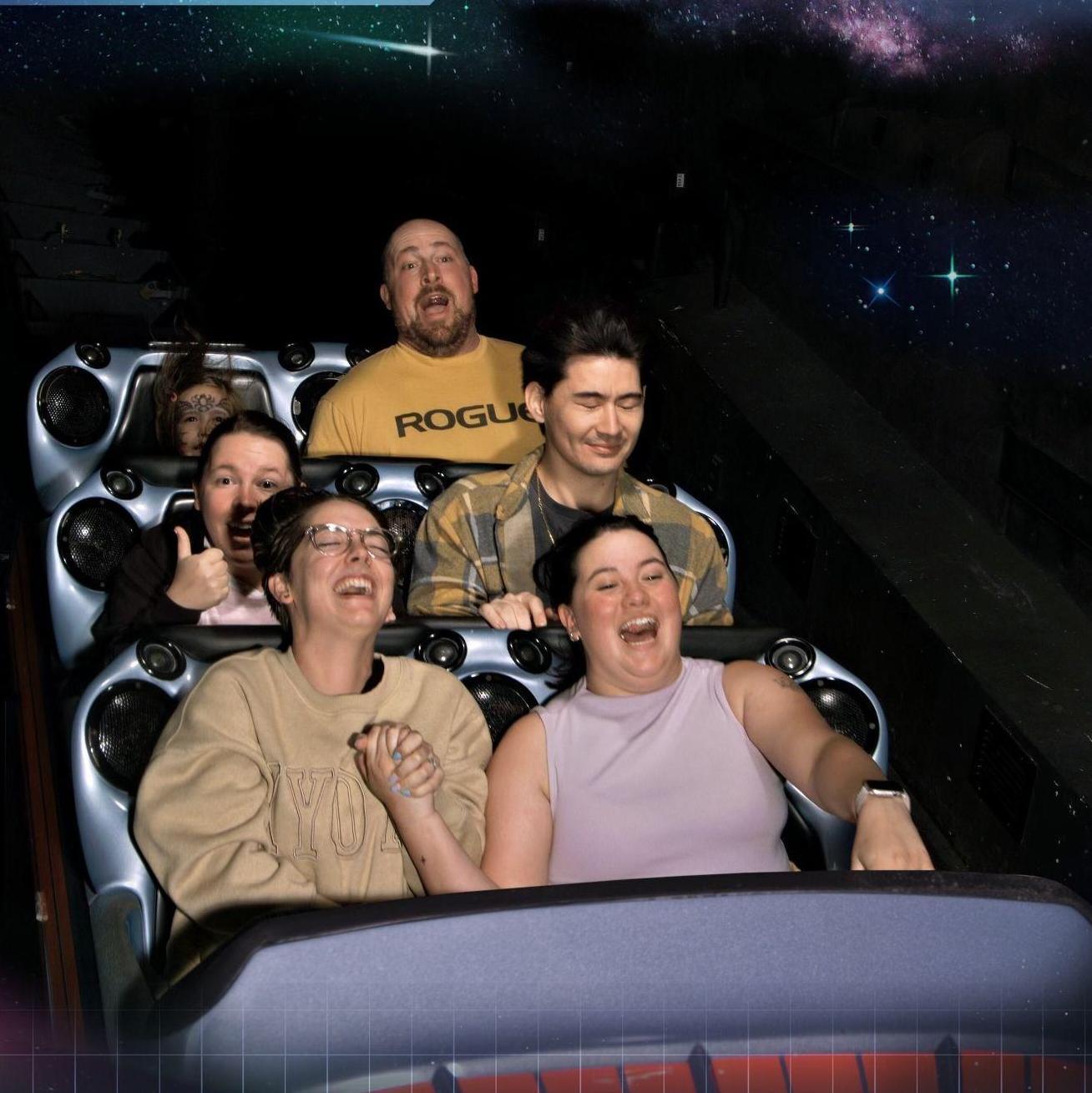 Roller coasters at Disneyland October 2024.