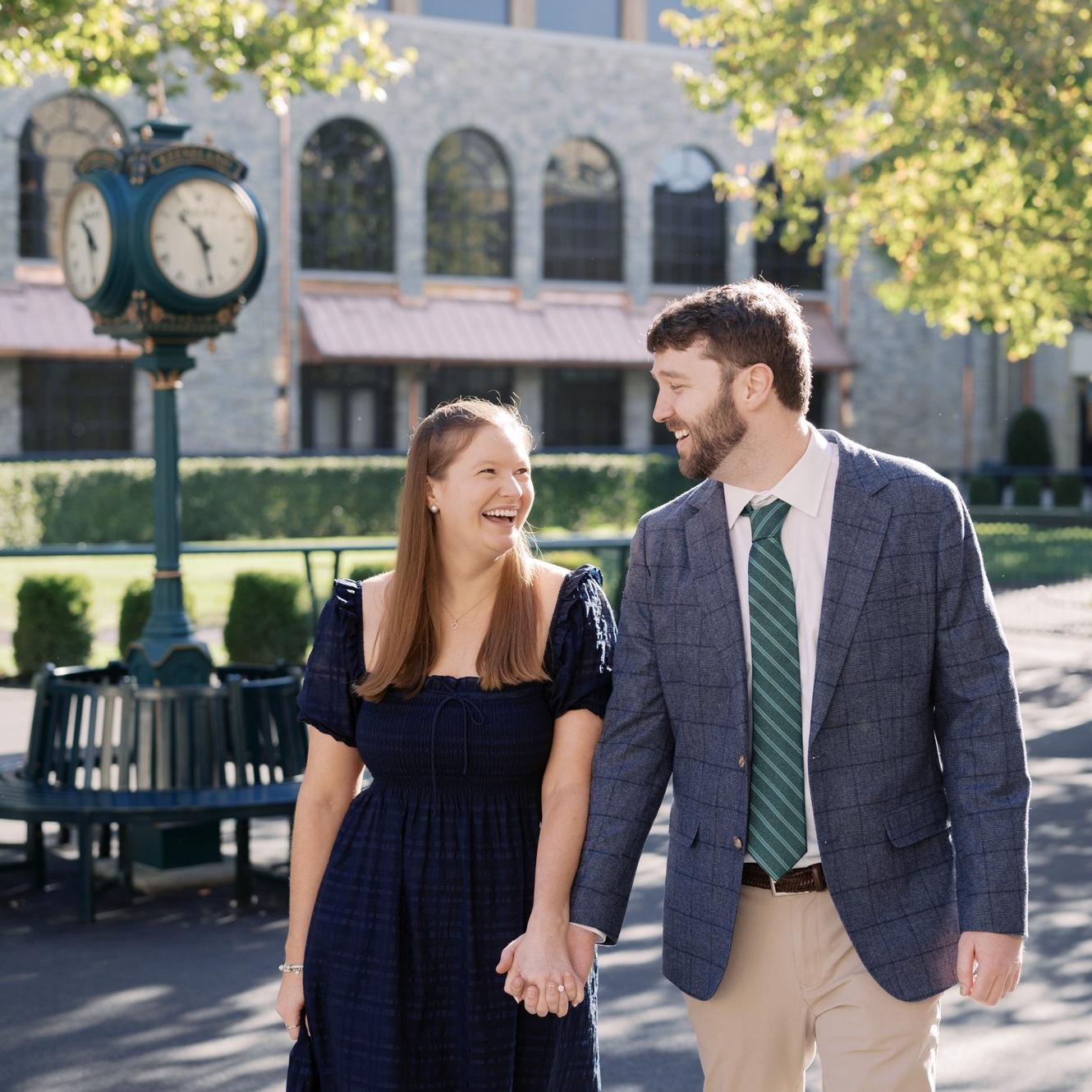 Engagement at Keeneland in Lexington. John's dad, aunt, and uncle were there too. This location was also special because Kelly's grandparents use to visit Keeneland frequently too. October 17, 2025
