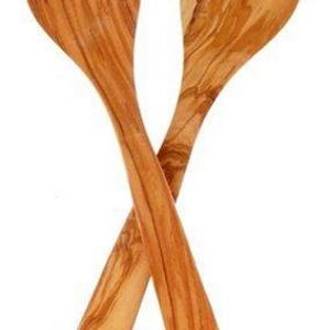 Eddingtons Italian Olive Wood Salad Server Set, 13-Inch