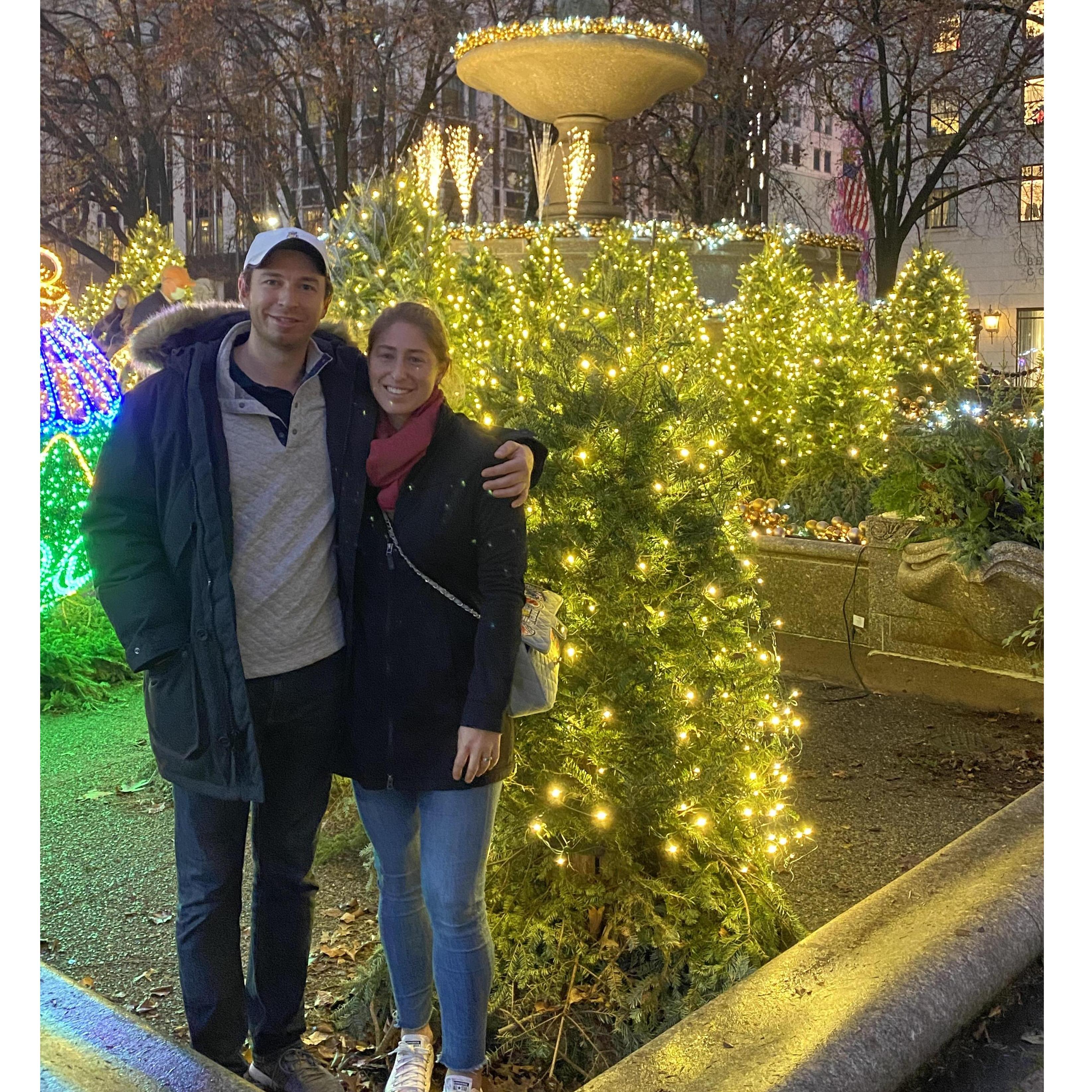 Our first (but not last) winter in Manhattan together