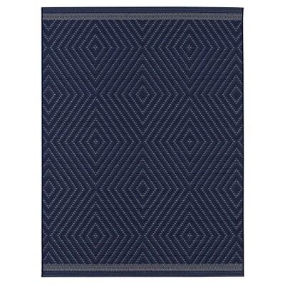 Blue Textured Diamond Outdoor Rug - 2x8 RUNNER