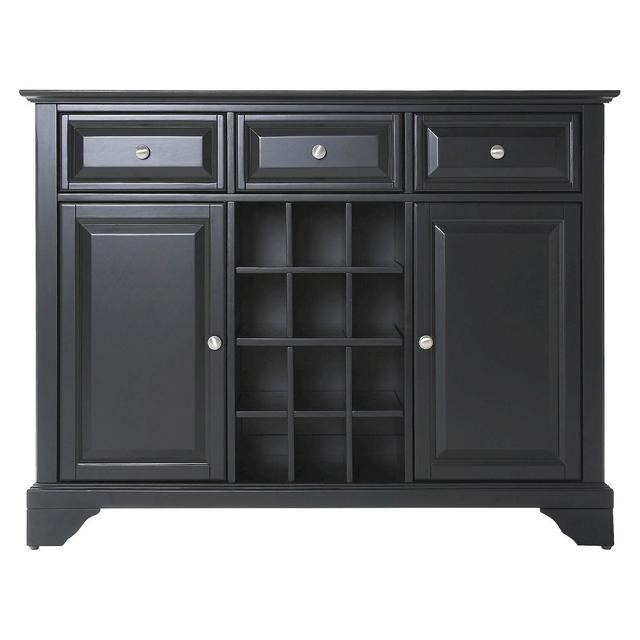 LaFayette Buffet Server/Sideboard Cabinet with Wine Storage - Black - Crosley