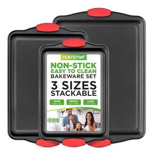 3-Piece Nonstick Kitchen Oven Baking Pans - Premium & Stylish