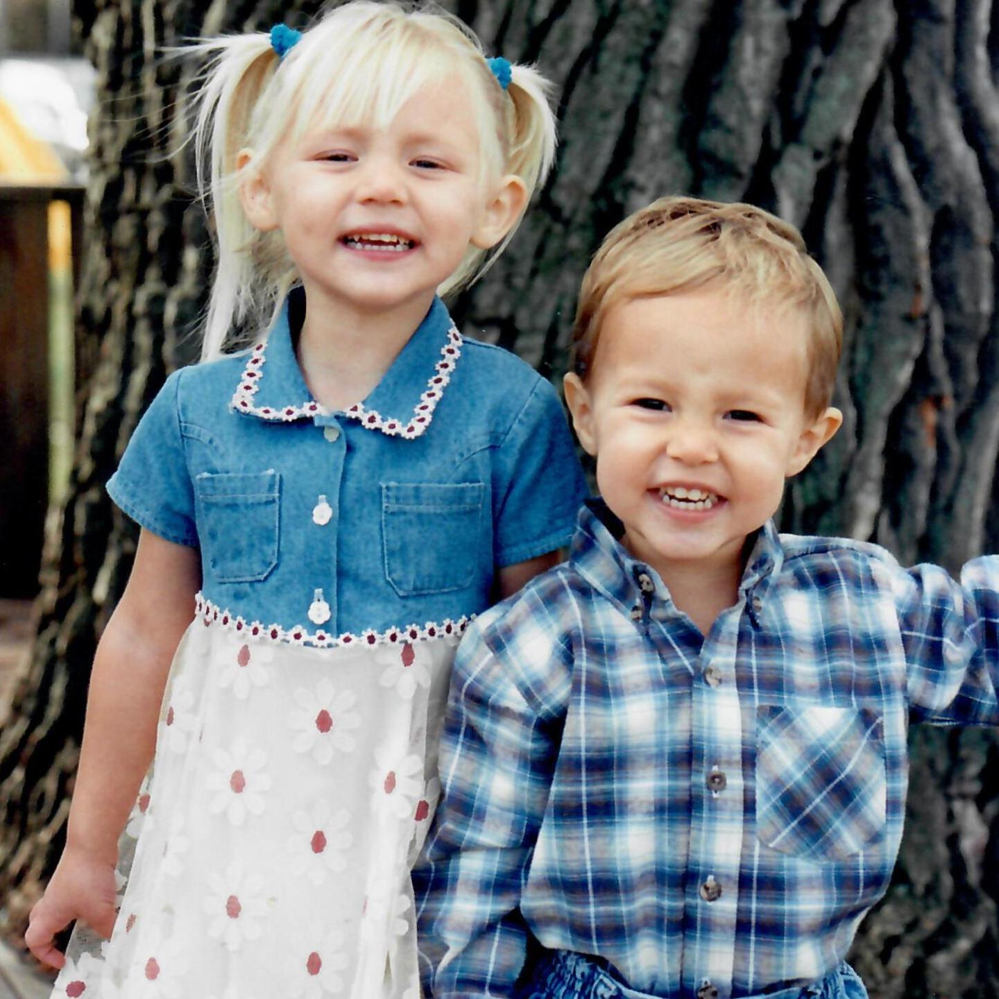 1996 - Charlotte and her brother Patrick at preschool