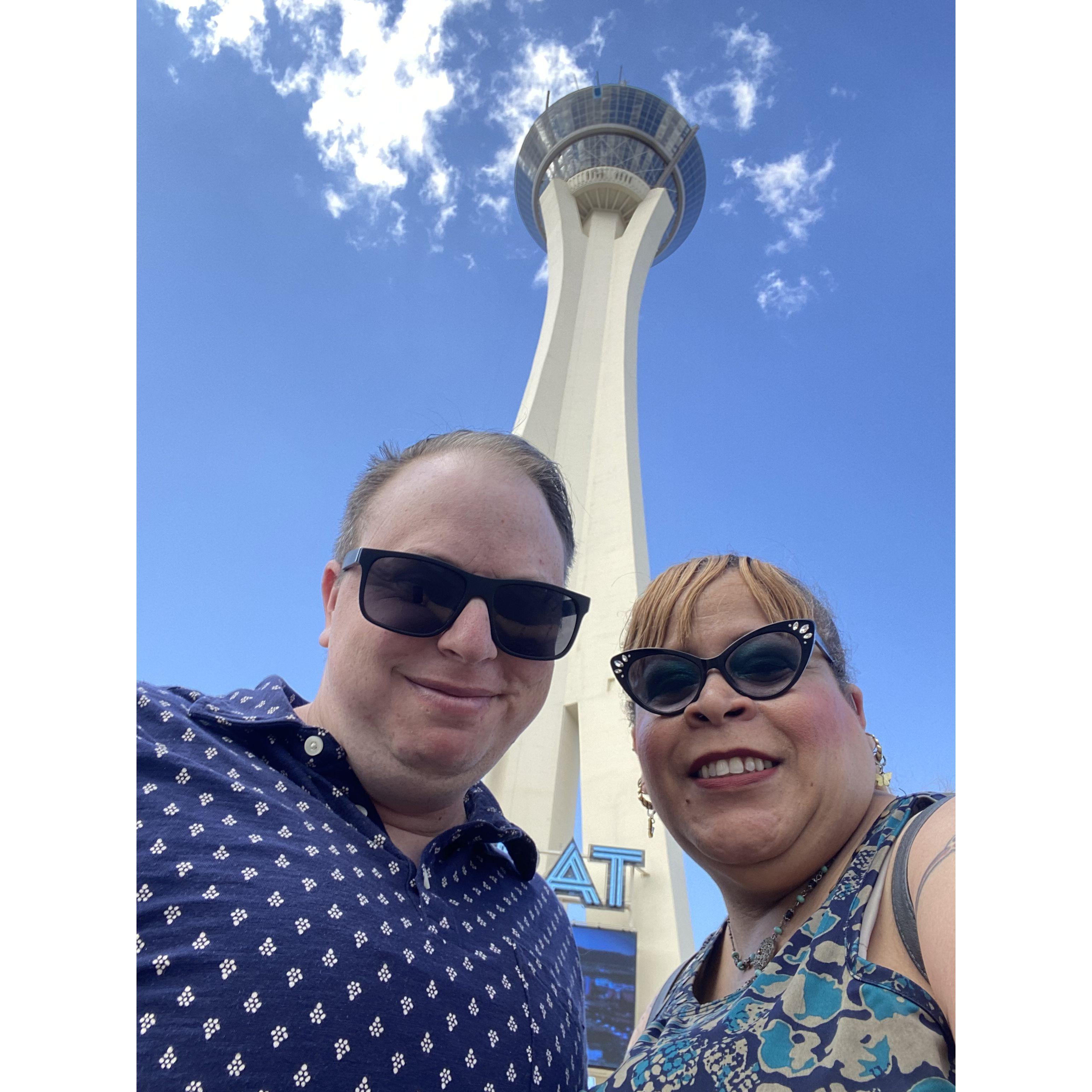 In front of The Stratosphere