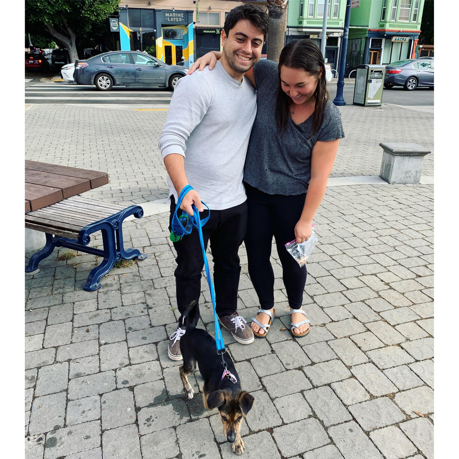 Our first walk with Tommy!