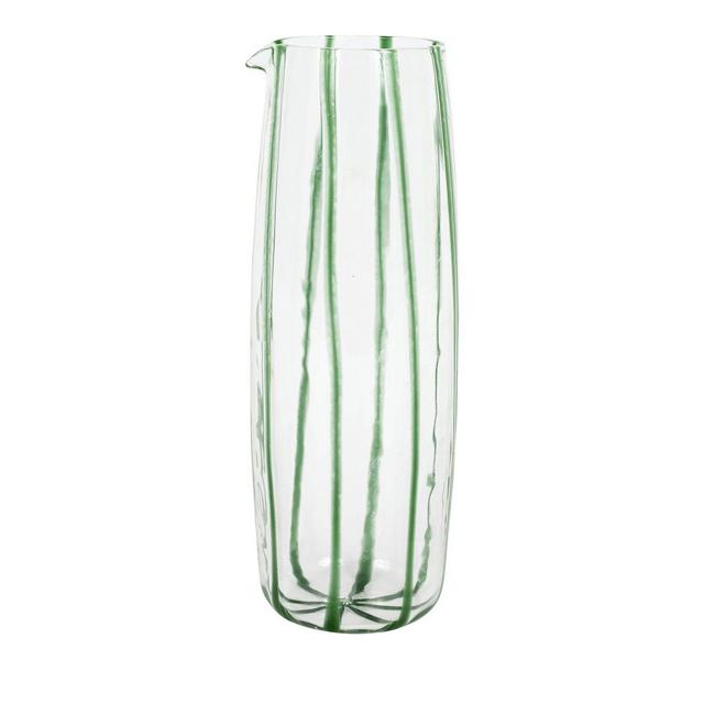 VIETRI Nuovo Stripe Green Pitcher
