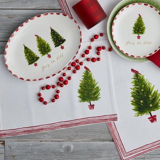 Holiday Tree Oval Platter