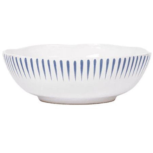 Sitio Stripe Delft Blue Coupe Bowl - CarefulPeach Boutique