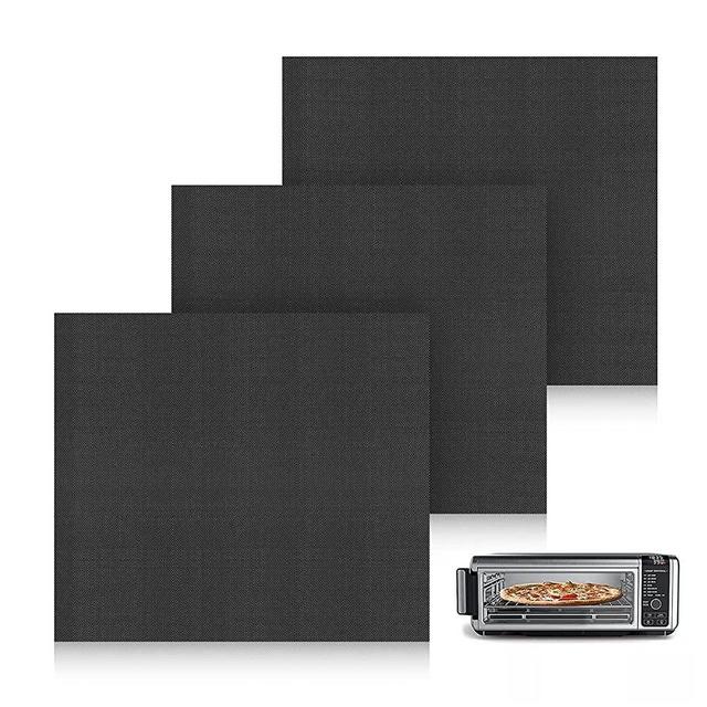 AIEVE Air Fryer Oven Liners, 3 Pack Non-stick Air Fryer Oven Mat Baking Mat Compatible with Ninja Foodi SP101 Ninja Foodi SP201 Ninja Air Fry Oven Toaster Oven Microwave Bottom of Gas & Electric Oven