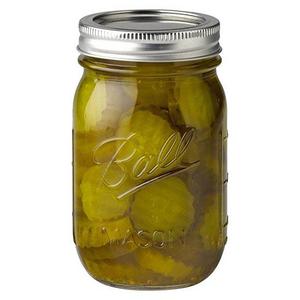 12 Ball Mason Jar with Lid - Regular Mouth - 16 oz by Jarden