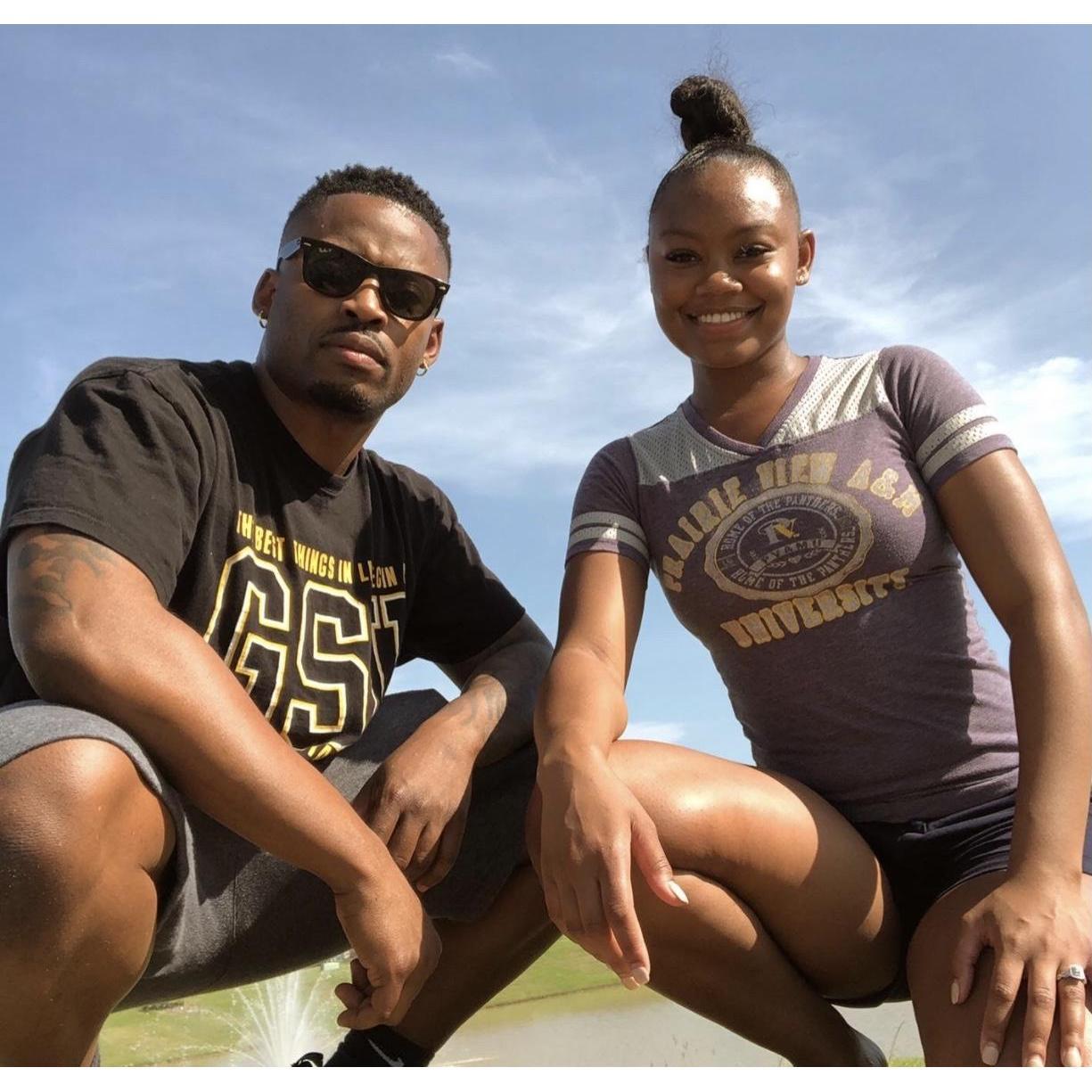 HBCU love 💜💛🖤💛
 (Shaun graduated from THE Prairie View A &M University, Kendall graduated from Grambling State University)