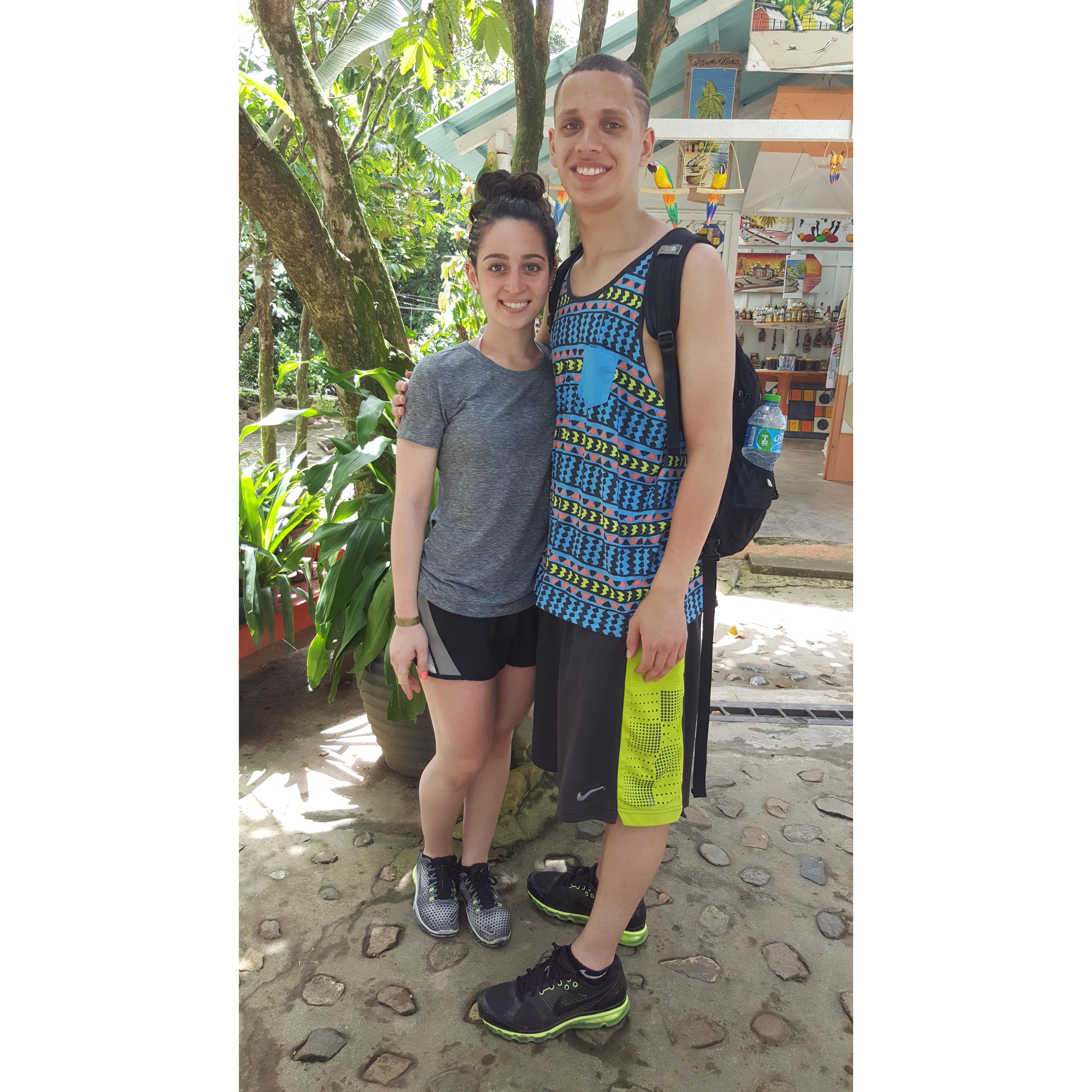First of many vacations: Zip lining in  the Dominican Republic