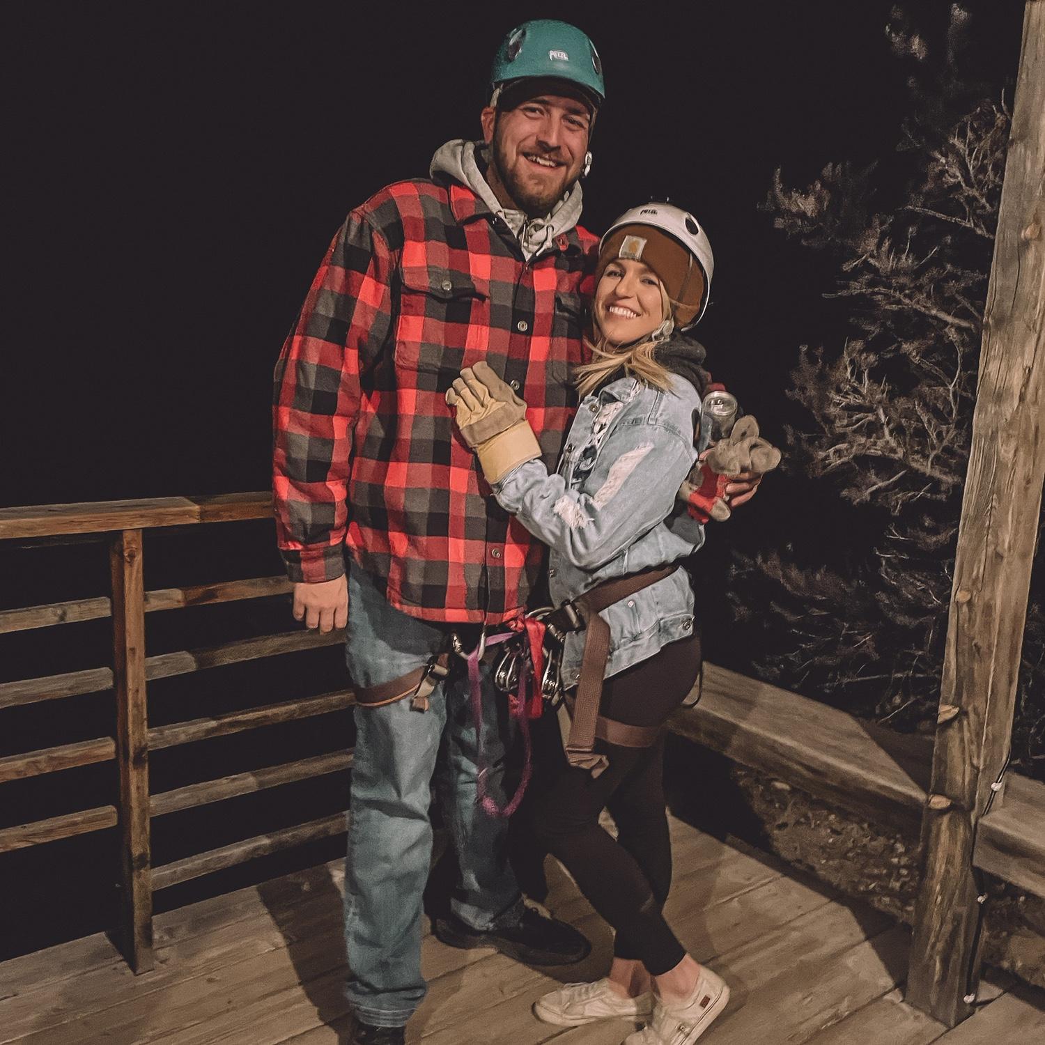 Nighttime ziplining in Salida, CO