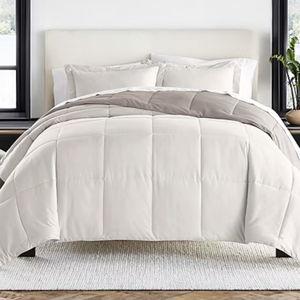 Casual Comfort Solid Reversible Lightweight Down Alternative Comforter Set