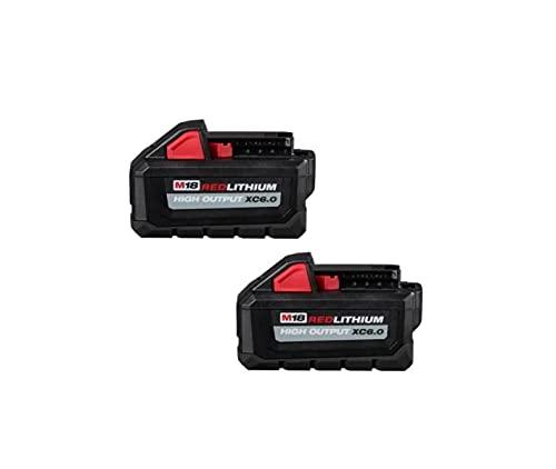 Milwaukee 48-11-1862 M18 Lithium-Ion High Output 6.0Ah Battery Pack (2-Pack)