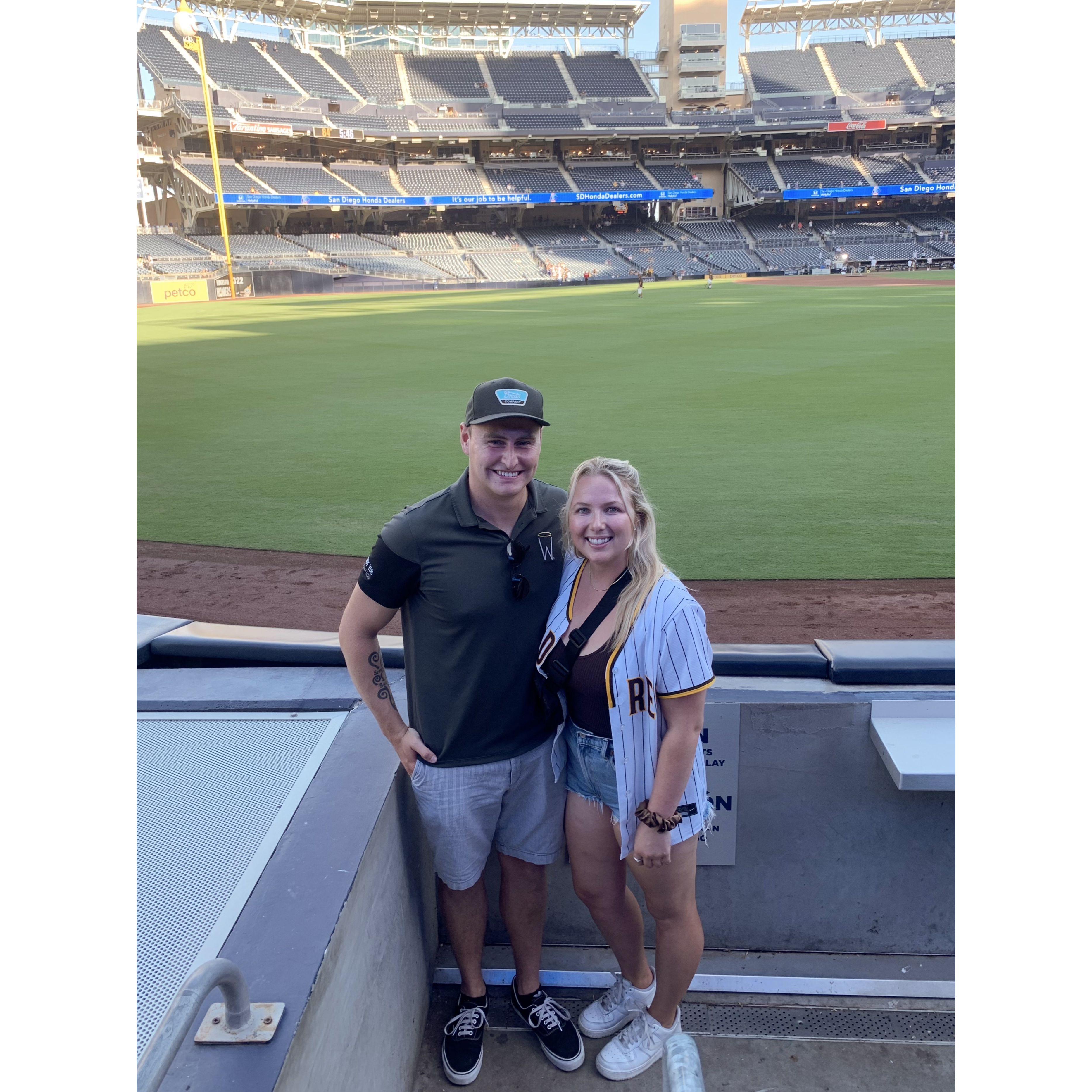 First attempt at converting Sam into a Padres fan